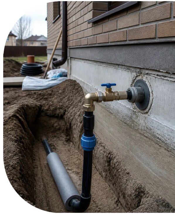 Устройство ввода водопровода в дом в Бугуруслане от 8662 р. | АПаруса-Бгр